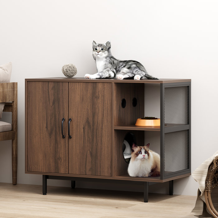 Tucker Murphy Pet™ Cat Litter Box Enclosure,Hidden Cat Furniture